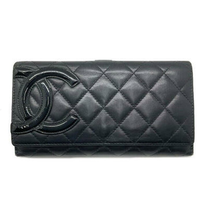 楽天市場】CHANEL シャネル A46643 カンボン 二つ折り長財布 