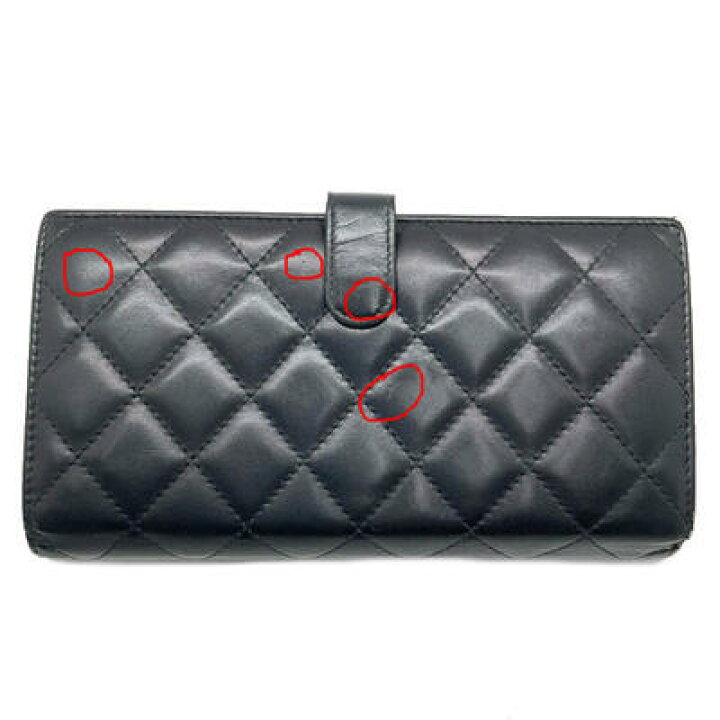 楽天市場】CHANEL シャネル A46643 カンボン 二つ折り長財布 