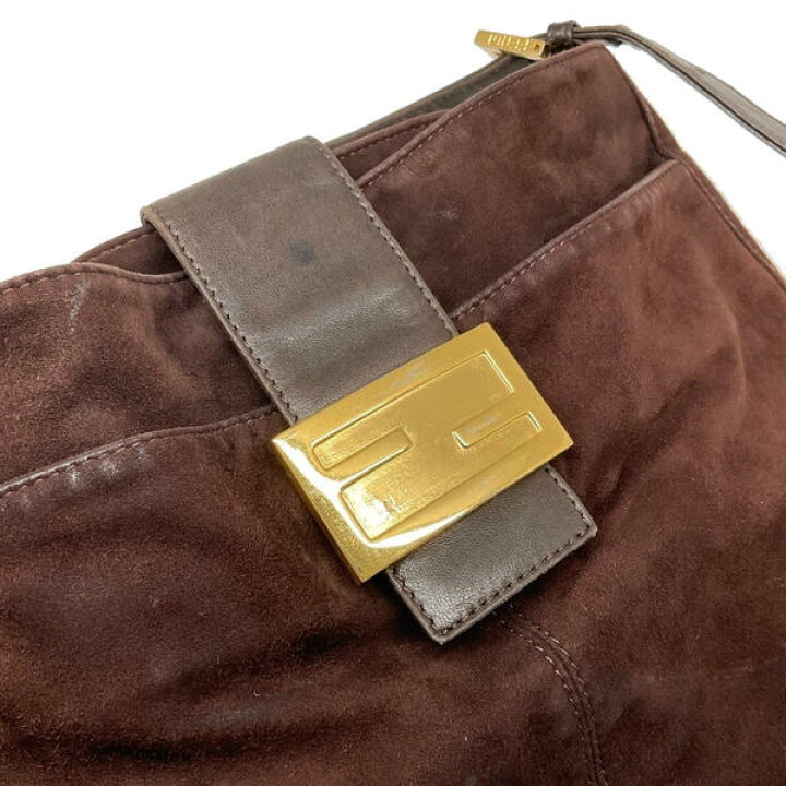 楽天市場】FENDI フェンディ スエード マンマバケット ショルダー  