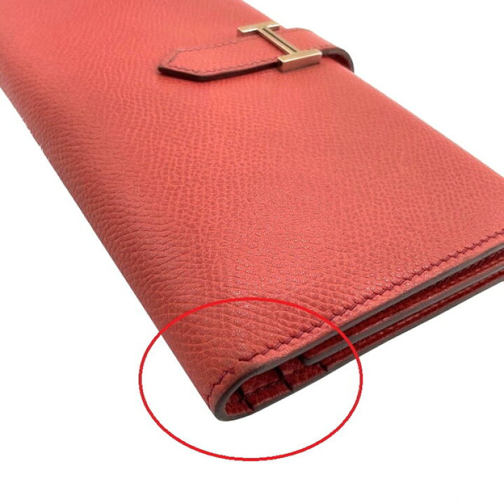 楽天市場】HERMES エルメス ベアン デュプリ □G刻印 レザー 三つ折り 