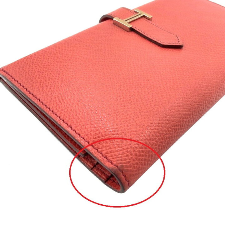 楽天市場】HERMES エルメス ベアン デュプリ □G刻印 レザー 三つ折り 