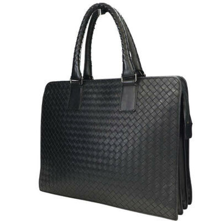 BOTTEGA VENETA【ボッテガ ヴェネタ】194669V4651 ブリーフケース ビジネスバッグ 書類ケース イントレチャートレザー/ブラック【USED-B】【送料無料】g20-474 | かんてい局沖縄 楽天市場店