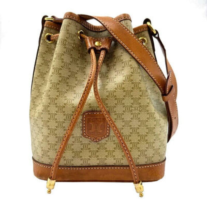 楽天市場】CELINE セリーヌ マカダム 巾着ショルダーバッグ DM92  