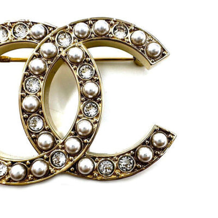 楽天市場】CHANEL シャネル ココマーク ブローチ メタル×パール 