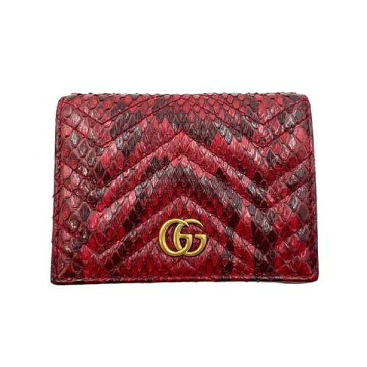 楽天市場】GUCCI グッチ 466492 パイソン コンパクトウォレット レザー  