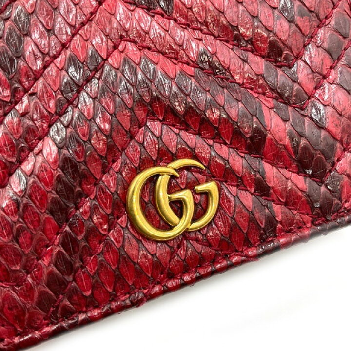 楽天市場】GUCCI グッチ 466492 パイソン コンパクトウォレット レザー  
