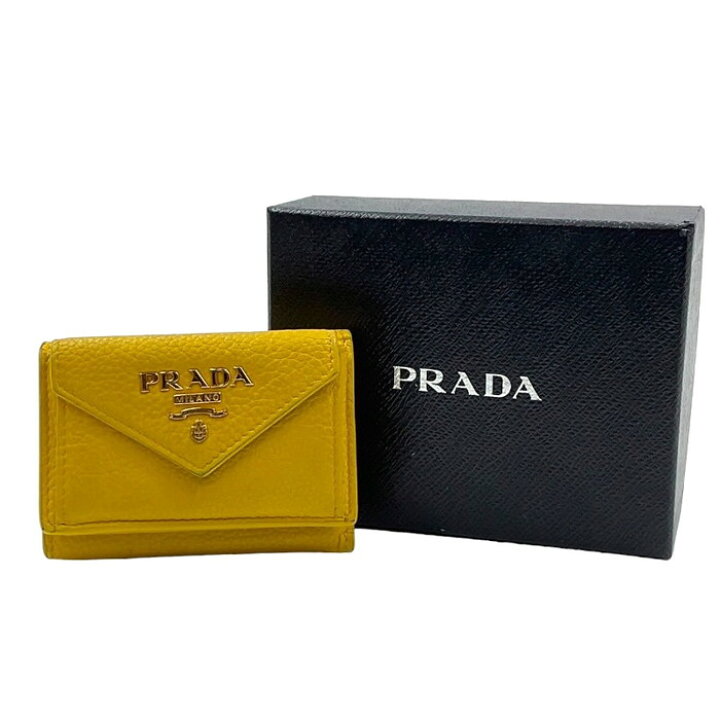 楽天市場】PRADA 【プラダ】 1MH021 三つ折り財布 コンパクト  