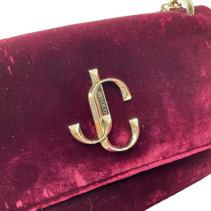 楽天市場】JIMMY CHOO ジミーチュウ チェーンショルダーバッグ ベロア 