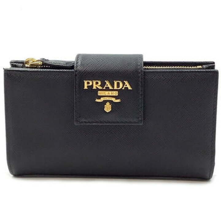 楽天市場】PRADA プラダ 1ML005 二つ折り財布 サフィアーノレザー/NERO  