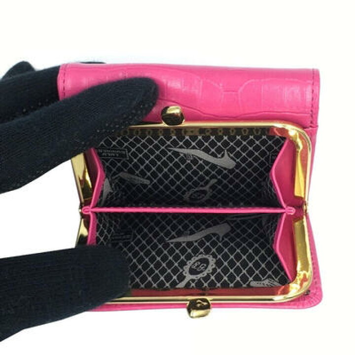 楽天市場】Lulu Guinness【ルルギネス】 がま口財布 レザー/ピンク 