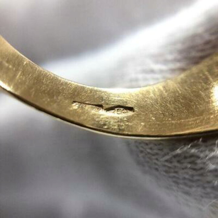 楽天市場】750刻印(Gold750/K18/18金) 印台ファッションリング 約20.5  