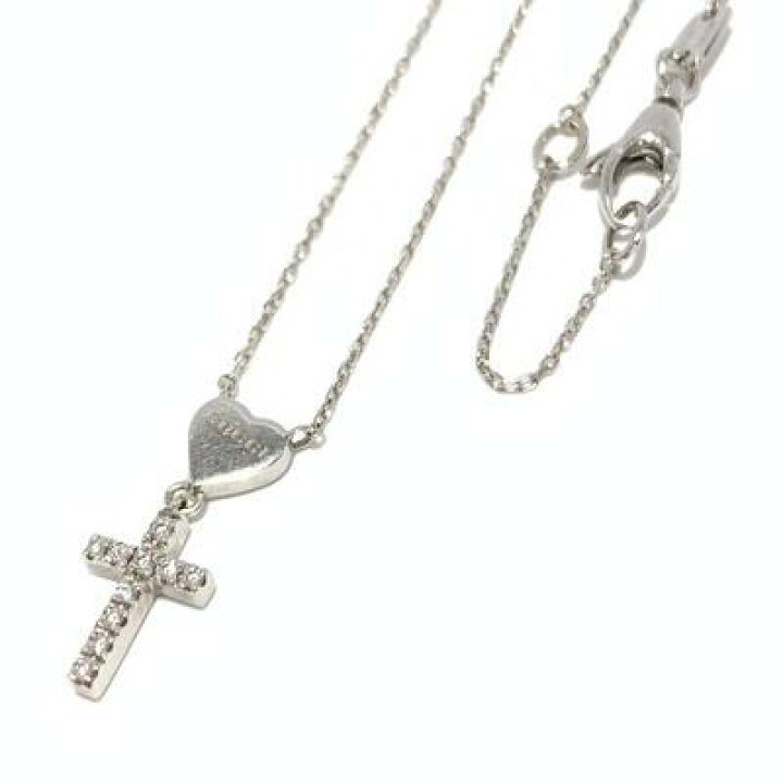 楽天市場】☆ GUCCI グッチ K18WG ダイヤ付ネックレス ハート・クロス 