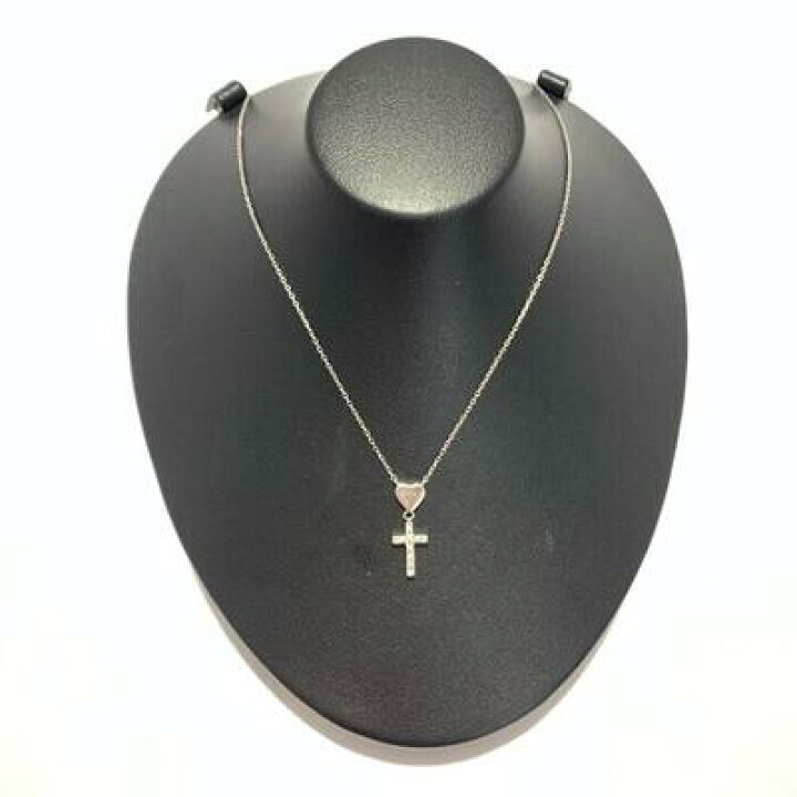 楽天市場】☆ GUCCI グッチ K18WG ダイヤ付ネックレス ハート・クロス 