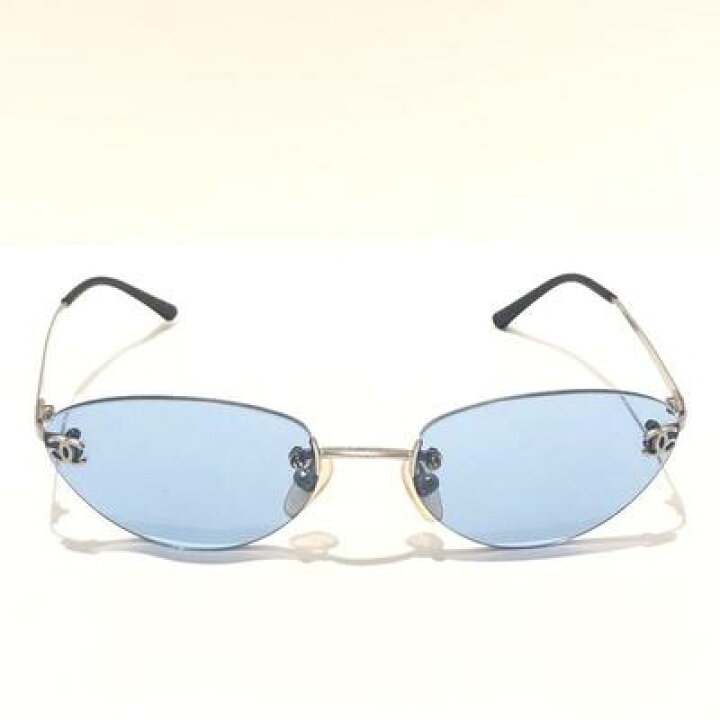 楽天市場】CHANEL【ｼｬﾈﾙ】ｻﾝｸﾞﾗｽ【中古】【USED 】縁なし ﾌﾞﾙｰﾚﾝｽﾞ  
