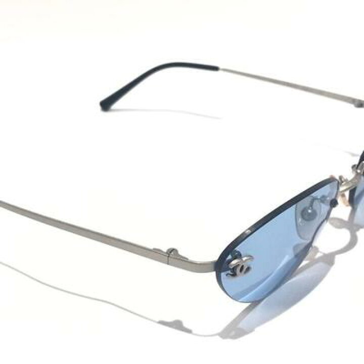 楽天市場】CHANEL【ｼｬﾈﾙ】ｻﾝｸﾞﾗｽ【中古】【USED 】縁なし ﾌﾞﾙｰﾚﾝｽﾞ  
