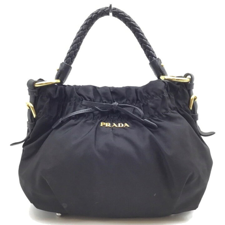 楽天市場】PRADA プラダ 中古品 USED-B BN1631 ギャザーハンドバッグ  