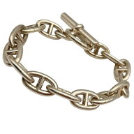 HERMES　エルメス　シェーヌダンクルGM　H101672B014　14コマ　メンズ　シルバー　ブレスレット　中古品…