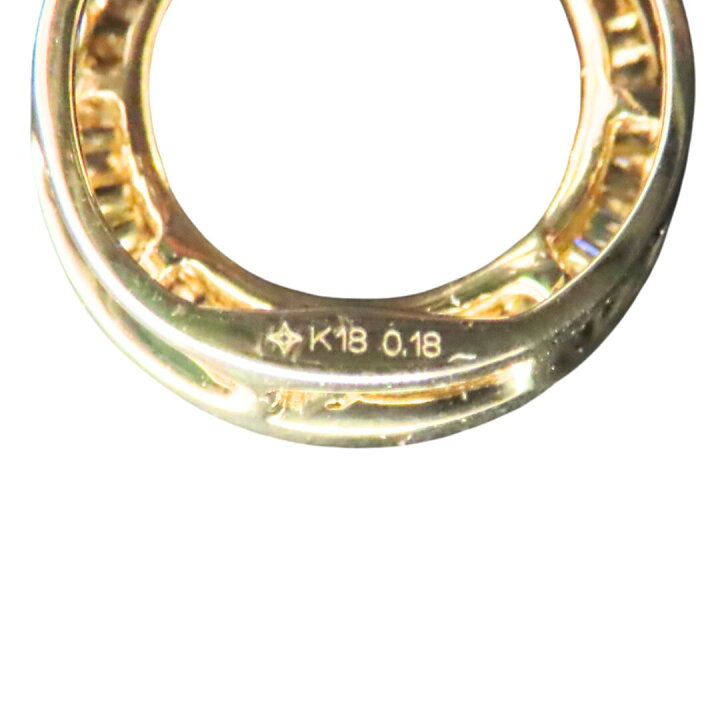 楽天市場】【中古】K18 ペンダントトップ 1.32g ダイヤモンド 0.18ct  