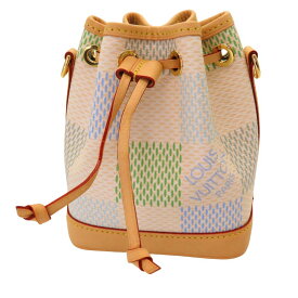 ≪値下げ≫【中古】LOUIS VUITTON ルイヴィトン N40640 ダミエ リシャス ナノノエ ピスタチオグリーン 2way ショルダーバッグ ミニショルダー パステルカラー A2405408【無料ギフトラッピング承ります】
