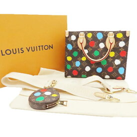 ≪値下げ≫【中古】LOUIS VUITTON ルイヴィトン M46380 オンザゴーPM LV YK 草間彌生 コラボ ハンドバッグ ショルダーバッグ 2WAYバッグ モノグラム 限定 アート デザイン レディース A2400065【無料ギフトラッピング承ります】