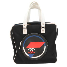 ≪値下げ≫【中古】CHANEL【シャネル】A93330 エアライン ハンドバッグ レディース ブラック×ホワイト A2300373　【無料ギフトラッピング承ります】