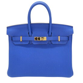 ≪値下げ≫【中古】HERMES エルメス バーキン25 トゴ U刻印 2022年 ブルーロワイヤル 青 ゴールド金具 ハンドバッグ A2300742【無料ギフトラッピング承ります】