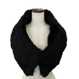 ≪値下げ≫【中古】CHANEL シャネル ラパンファー 黒 型番:P18153V00954 サイズ38 ティペット ココマーク レディース 毛皮 リアルファー ラビット ファー肩掛け ケープ 肩掛けショール A2405958【無料ギフトラッピング承ります】