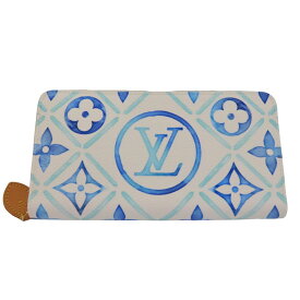 【中古】Louis Vuitton ルイヴィトン M83624 モノグラム・タイル ジッピーウォレット カラー:ラグーン 財布 長財布 バイザプール A2502967【無料ギフトラッピング承ります】