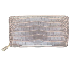 【中古】 Louis Vuitton ルイヴィトン エキゾチックジッピーウォレット クロコ ピンク×シルバー パドロック 長財布 レディース メンズ ユニセックス 誕生日 記念日 プレゼント 旅行用 日常使い A2302541【無料ギフトラッピング承ります】