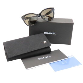 【中古】 CHANEL シャネル 型:0CH5414A バタフライ シェイプ アイウェア サングラス ブラック ベージュ レンズ ブラウン ココマーク UVカット レディース 上品 きれいめ A2504004 【無料ギフトラッピング承ります】