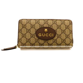 【中古】グッチ GUCCI ネオヴィンテージ GGスプリーム ジップアラウンドウォレット 長財布 ブラウン イエロー 型番:473953 メンズ レディース ブランド A2504290【無料ギフトラッピング承ります】