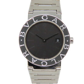 【中古】 〈新品仕上げ〉 BVLGARI ブルガリ BB26SS ブルガリブルガリ レディース腕時計 ブラック文字盤 デイト クォーツ 26mm ステンレス 上品 シンプル A2503838 【無料ギフトラッピング承ります】