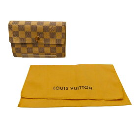 【中古】ルイヴィトン LOUIS VUITTON ダミエ アズール ポルトフォイユ アレクサンドラ N63068 ホック付 三つ折り財布 A2602348【無料ギフトラッピング承ります】