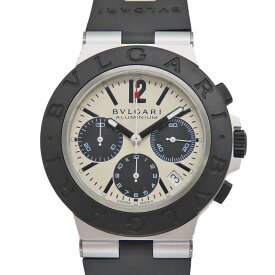【中古】 BVLGARI ブルガリ BB40ATCH アルミニウム クロノグラフ 40mm 自動巻き メンズ 腕時計 アルミ ラバー 人気モデル TA2500332 【無料ギフトラッピング承ります】