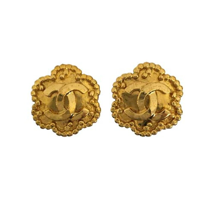 楽天市場】［南店］【美品】シャネル イヤリング ゴールドカラー 