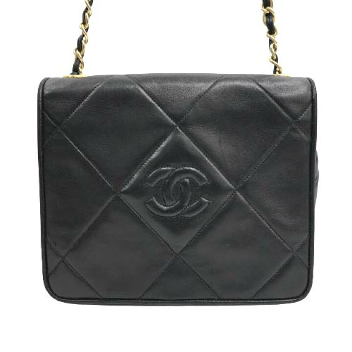 CHANELマトラッセラムスキンバケツ型良品トートバッグ