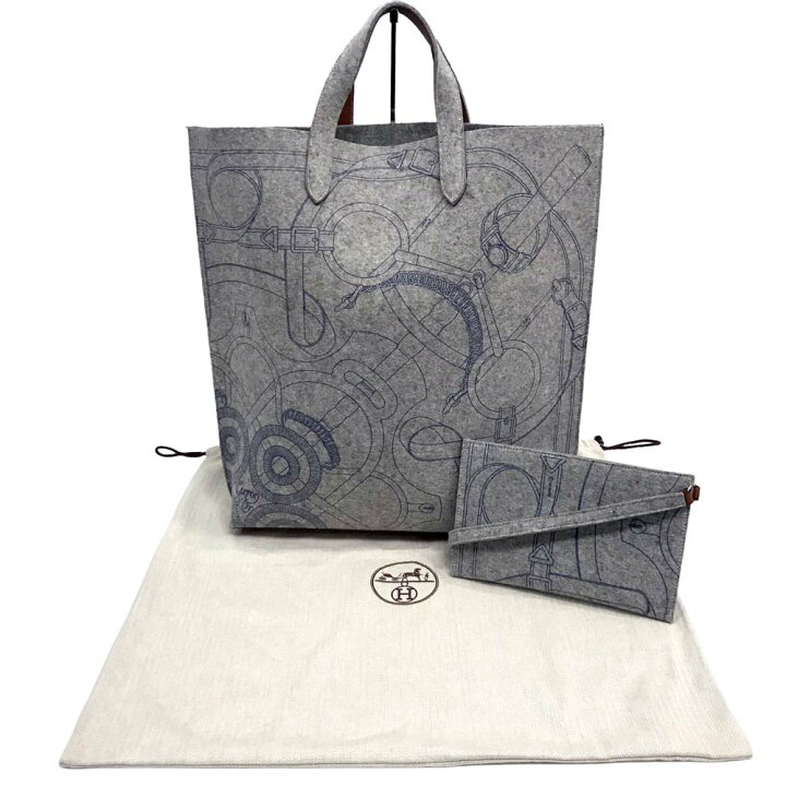 楽天市場】【美品/ポーチ付】 エルメス カリミGM トートバッグ  