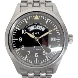 【美品】IWC IW325102 フリーガーUTC 自動巻き 腕時計 黒文字盤 GMT 日付 パイロットウォッチ SS メンズ アイダブリューシー【中古】