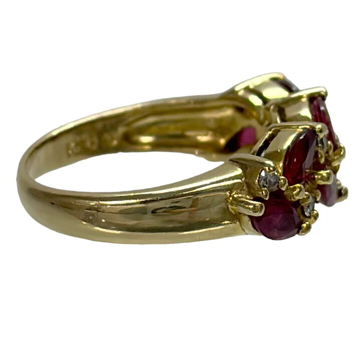 楽天市場】【美品】ミキモト ルビーxダイヤモンド デザインリング K18  