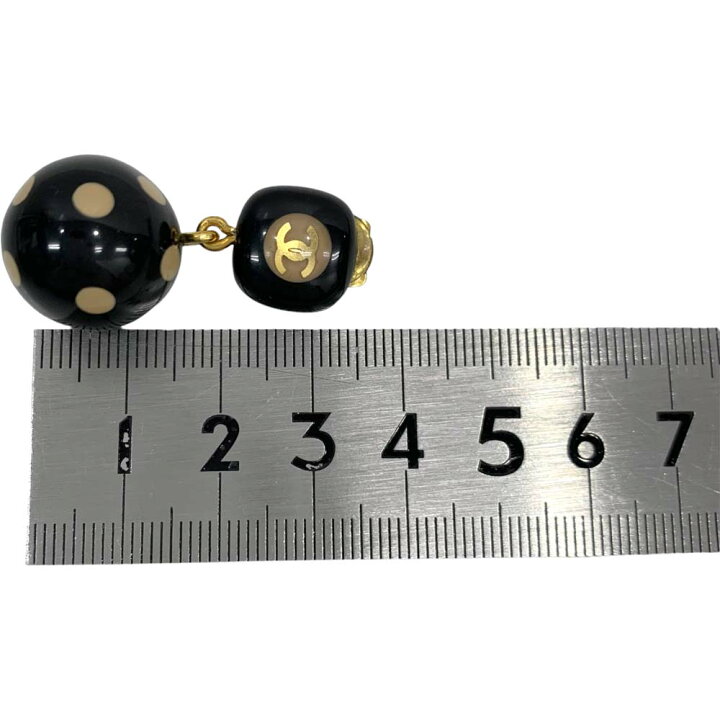 楽天市場】【良品】 シャネル 00A ボールイヤリング ドット柄 水玉模様 