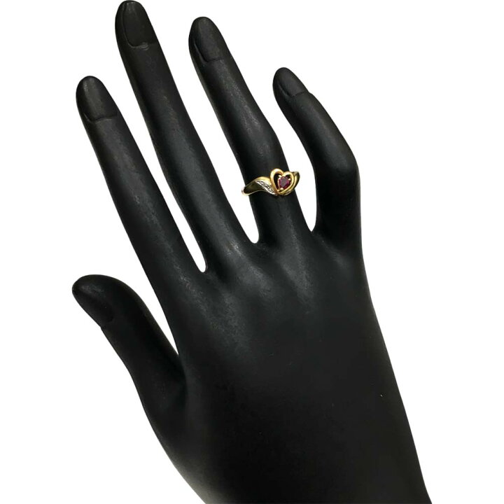 楽天市場】［泉店］【美品】K18 Pt900 ガーネット ファッションリング 