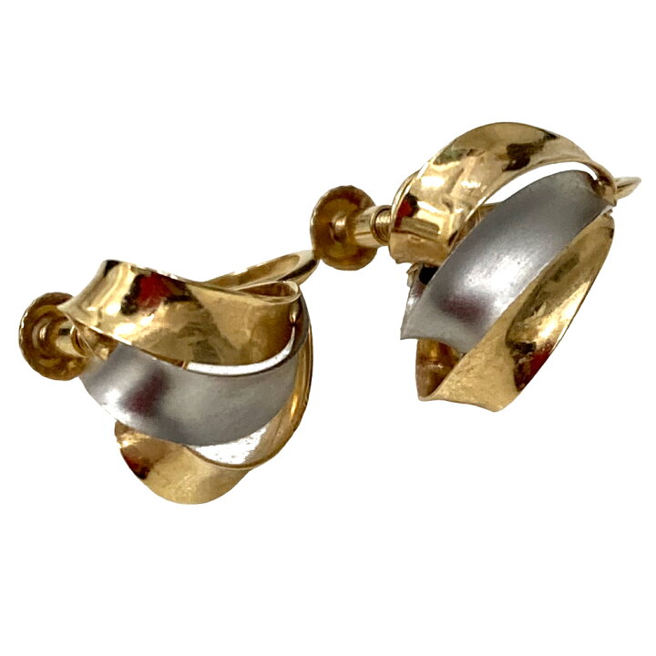 楽天市場】［泉店］ 【美品】 コンビイヤリング K18 Pt900 約1.79g 両  