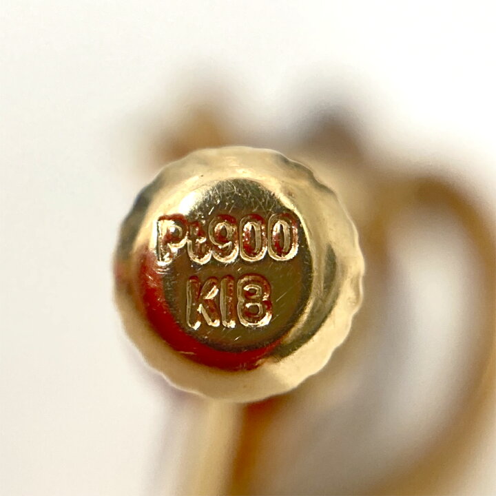 楽天市場】［泉店］ 【美品】 コンビイヤリング K18 Pt900 約 