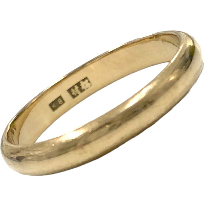 楽天市場】［南店］ 【極美品】 かまぼこリング K18 約17.5号 約3.83g  