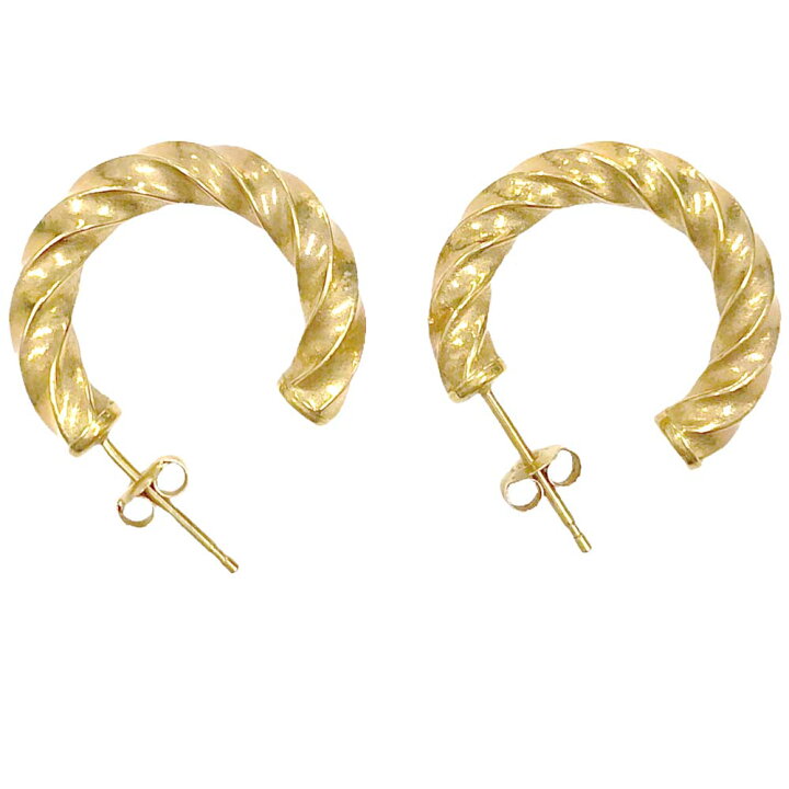 楽天市場】［南店］ 【極美品】 フープピアス 両耳用 K18 約3.12g 18金 