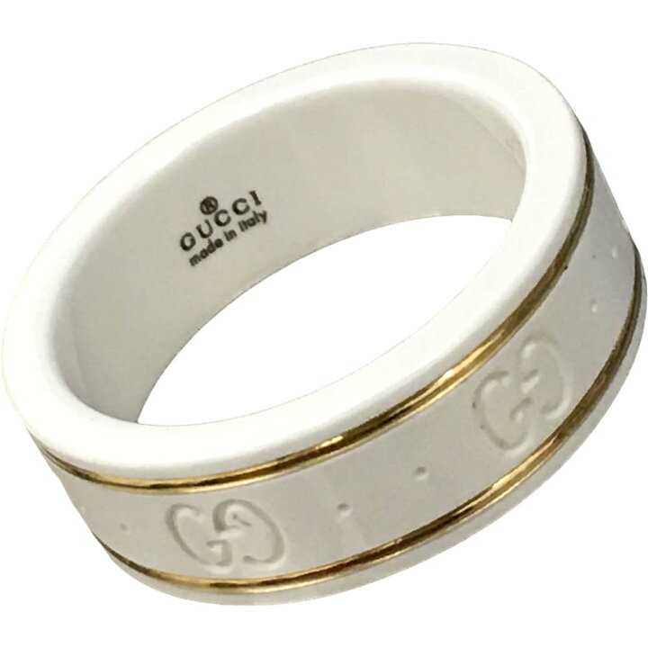 楽天市場】［泉店］ 【良品】 グッチ アイコン ホワイトジルコニア 