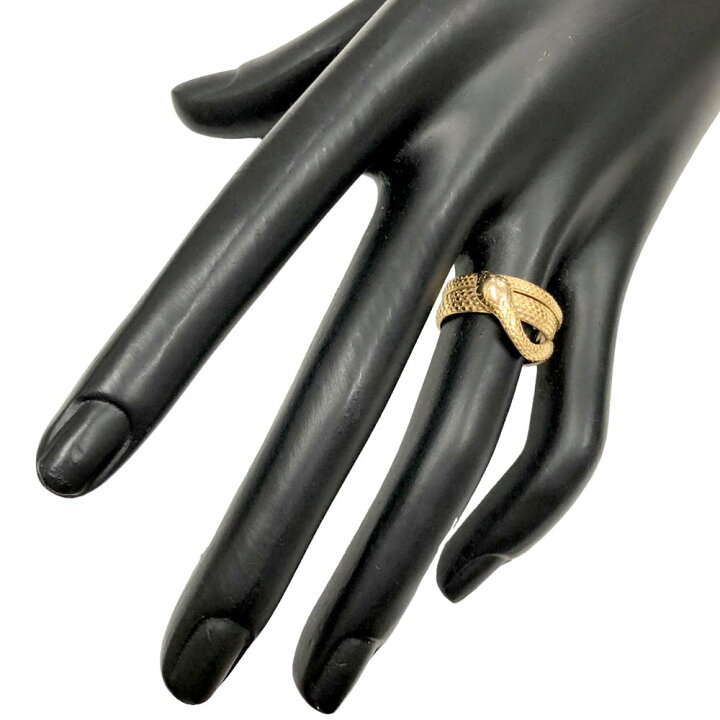 楽天市場】［南店］ 【美品】 ヘビモチーフリング K18 約12号 約7.1g