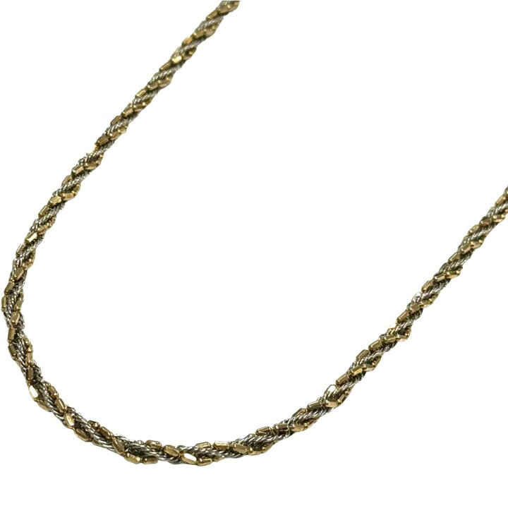 楽天市場】［南店］【美品】K18 Pt850 編み込みネックレス 約60cm 約  