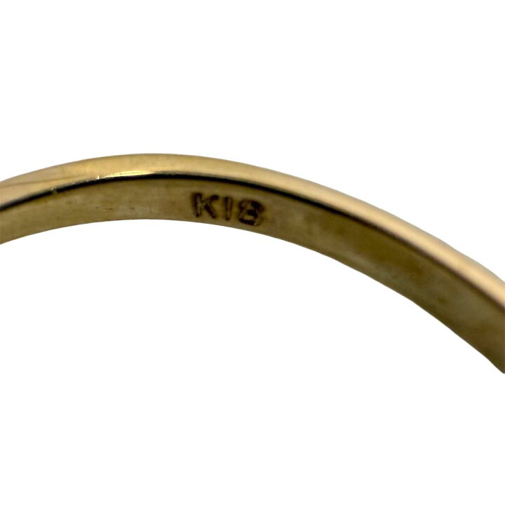 楽天市場】【美品】パール付カニデザインリング K18YG 約10号 約1.2g 