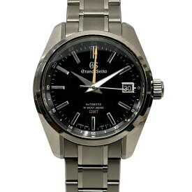 【良品】 グランドセイコー Grand Seiko SBGJ213 ヘリテージコレクション GMT 自動巻き ブラック マスターショップ限定モデル ブライトチタン メンズ 【中古】